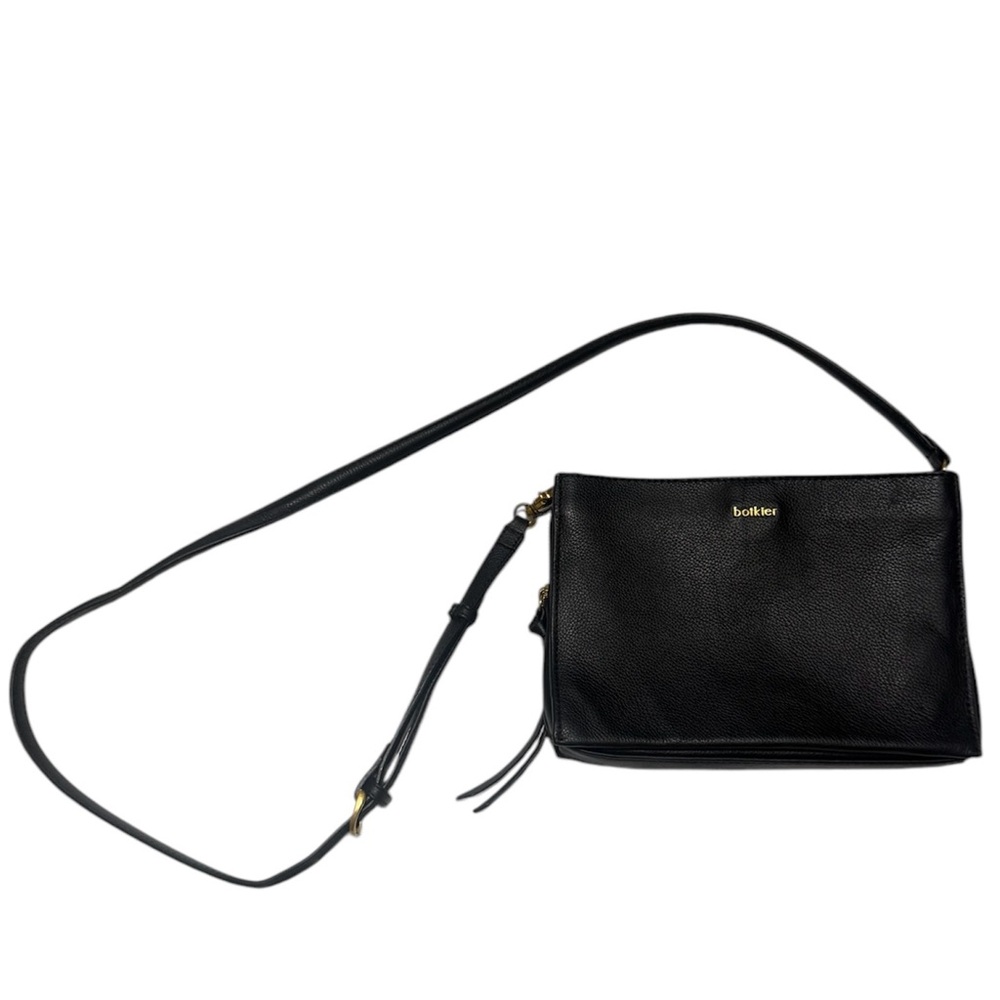Botkier Black Leather Small Convertible Cross Body Handbag Purse